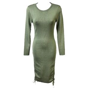 Lioness Dress Military Minds Green Bodycon Long Sleeves NWOT Women Size Small